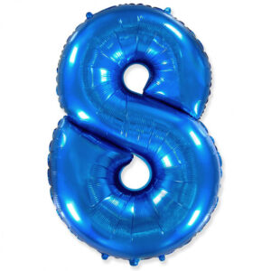 Шар цифра (8), Синий