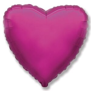 Шар сердце (81см) Пурпурный