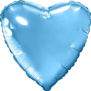 Шар сердце (48см) Холодно-голубой